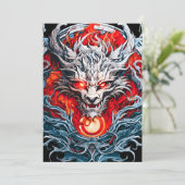Fire Red Flame Mythical Dragon Head シーズンカード (スタンド正面)