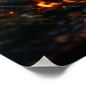 Fire Red Fox Ember Forest ポスター (角)