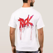 Fire Red RACK Graffiti Drip Urban Streetwear T-Shi Tシャツ (裏面)