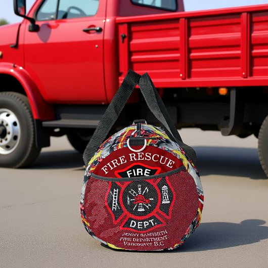 Fire Rescue Duffle Bag Personalized ダッフルバッグ