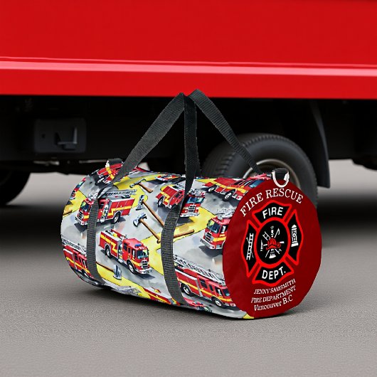 Fire Rescue Duffle Bag Personalized ダッフルバッグ