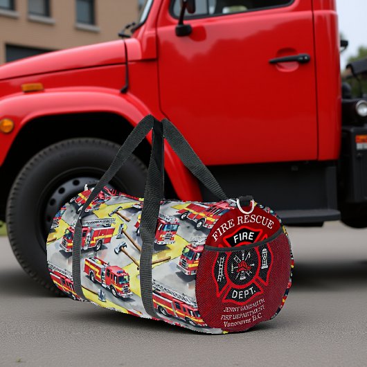 Fire Rescue Duffle Bag Personalized ダッフルバッグ