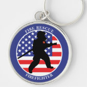 Fire Rescue Firefighter キーホルダー (正面)