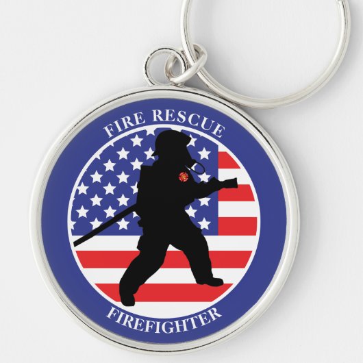 Fire Rescue Firefighter キーホルダー (正面)