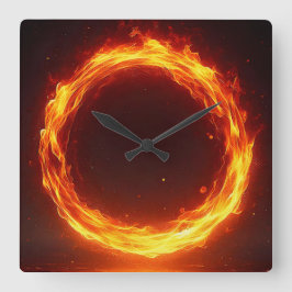 fire ring スクエア壁時計