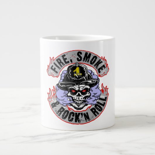 Fire, Smoke & Rock n Roll ジャンボコーヒーマグカップ (正面)