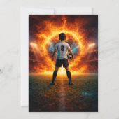 Fire Stadium Theme Boys 8th Birthday Party 招待状 (裏面)