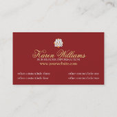 Fire Swirls幾何学的アート名刺 名刺 (裏面)