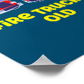 Fire Truck 2nd Birthday for 2 year old boys ポスター (角)