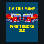 Fire Truck 2nd Birthday for 2 year old boys ポスター<br><div class="desc">Fire Truck 2nd Birthday for 2 year old boys Toddler vehicles Gift. Perfect gift for your dad,  mom,  papa,  men,  women,  friend and family members on Thanksgiving Day,  Christmas Day,  Mothers Day,  Fathers Day,  4th of July,  1776 Independent day,  Veterans Day,  Halloween Day,  Patrick's Day</div>