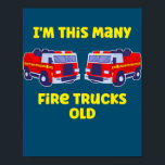 Fire Truck 2nd Birthday for 2 year old boys ポスター<br><div class="desc">Fire Truck 2nd Birthday for 2 year old boys Toddler vehicles Gift. Perfect gift for your dad,  mom,  papa,  men,  women,  friend and family members on Thanksgiving Day,  Christmas Day,  Mothers Day,  Fathers Day,  4th of July,  1776 Independent day,  Veterans Day,  Halloween Day,  Patrick's Day</div>