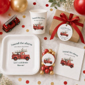 Fire Truck Birthday Firetruck Party 缶バッジ