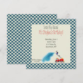 Fire Truck Birthday Invitation 招待状 (正面/裏面)
