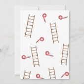 Fire Truck Birthday Invitation Sound the Alarm 招待状 (裏面)