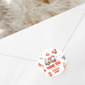 Fire Truck Birthday Party  ラウンドシール