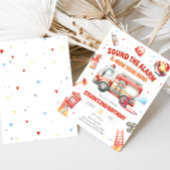 Fire Truck Birthday Party  招待状