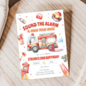 Fire Truck Birthday Party  招待状
