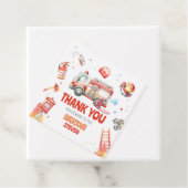 Fire Truck Birthday Party Square フェイバータグ (インサイチュ)