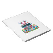 Fire Truck Easter Bunny Ears Firefighter Easter Eg ノートパッド (アングル)