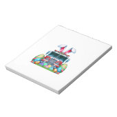 Fire Truck Easter Bunny Ears Firefighter Easter Eg ノートパッド (回転)