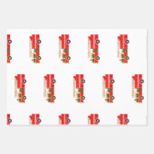 Fire Truck Fire Engine Wrapping Paper ラッピングペーパーシート (正面)