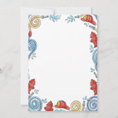 Fire Truck Three Cheers Chief Boys Birthday 招待状 (裏面)