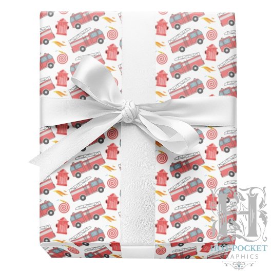 Fire Truck Wrapping Paper ラッピングペーパー