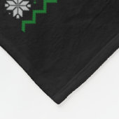 Fire Truck Xmas Tree Lighting Ugly Christmas Sweat フリースブランケット (角)