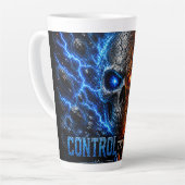 Fire vs Ice Skull 3D Shirt –  カフェラテマグ (左アングル)