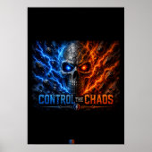 Fire vs Ice Skull 3D Shirt –  ポスター (正面)