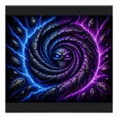 Fire vs Ice Skull Vortex Poster – Hypnotic Optical ポスター (正面)