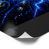 Fire vs Ice Skull Vortex Poster – Hypnotic Optical ポスター (コーナー)