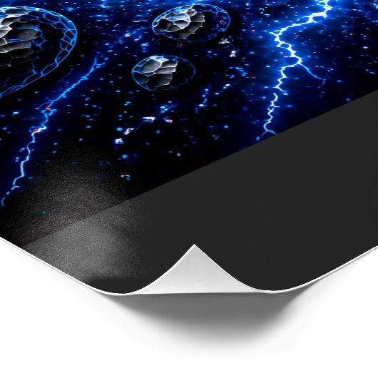 Fire vs Ice Skull Vortex Poster – Hypnotic Optical ポスター (コーナー)