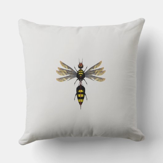 Fire Wasp – Surreal Nature Form クッション (裏面)