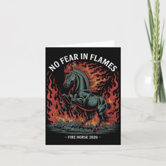 Fire Year Of The Horse – Chinese Zodiac New Year 2 カード (正面)