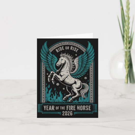 Fire Year Of The Horse – Chinese Zodiac New Year 2 カード (正面)