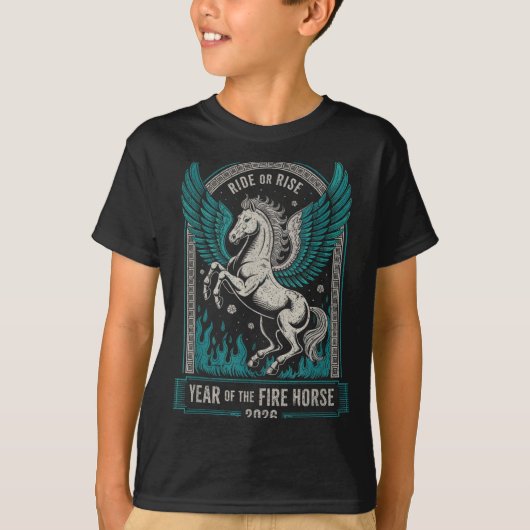 Fire Year Of The Horse – Chinese Zodiac New Year 2 Tシャツ (正面)