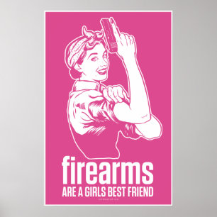 Firearms Are A Girls Best Friend Print ポスター
