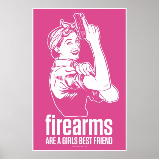 Firearms Are A Girls Best Friend Print ポスター (正面)