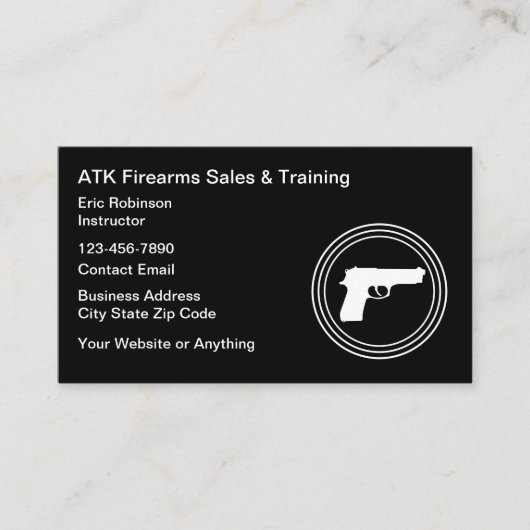 Firearms Range And Safety Training 名刺 (正面)