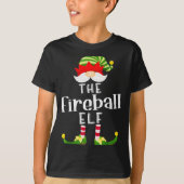 Fireball Elf Group Christmas Funny Pajama Party  Tシャツ (正面)