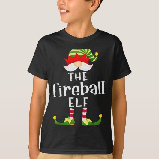 Fireball Elf Group Christmas Funny Pajama Party  Tシャツ (正面)