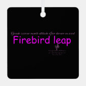 Firebird Leap BlackとPink Sq. メタルオーナメント (正面)