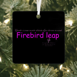 Firebird Leap BlackとPink Sq. メタルオーナメント