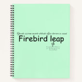 Firebird Leap Mint GreenとBlack ノートブック (正面)