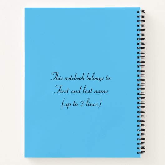 Firebird Leap Sky BlueとBlack ノートブック (裏面)