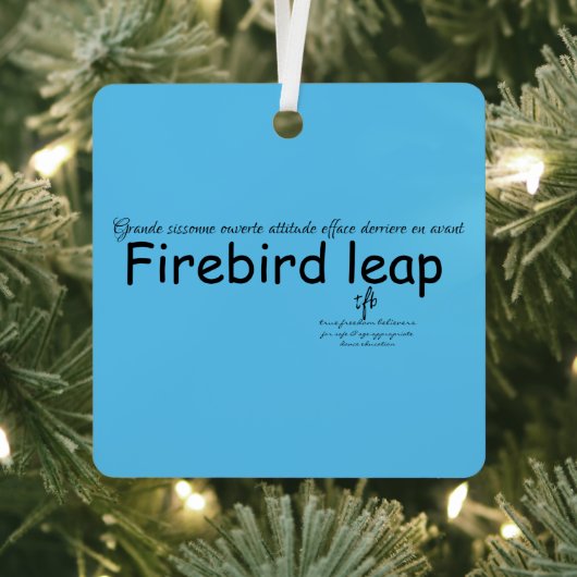 Firebird Leap Sky BlueとBlack Sq. メタルオーナメント (インサイチュ)