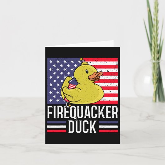 Firecacker Duck 4th Of 7月Firecracker Independed カード (正面)