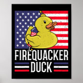 Firecacker Duck 4th Of 7月Firecracker Independed ポスター (正面)