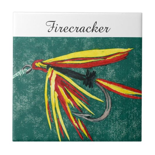 "Firecracker"濡れたフライタイル。 タイル (正面)